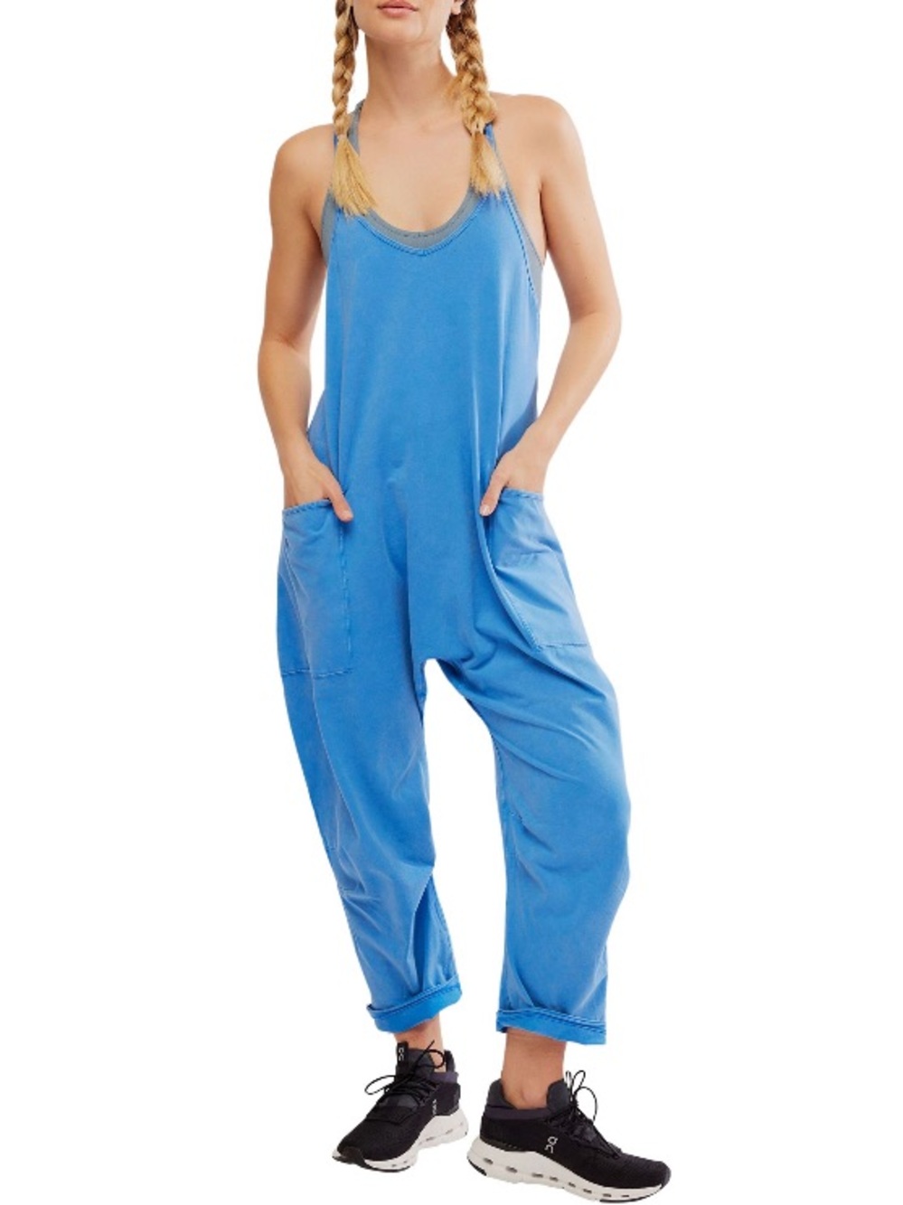 FP MOVEMENT Hot Shot Onesie Riviera Blue NWT Jumpsuit Romper